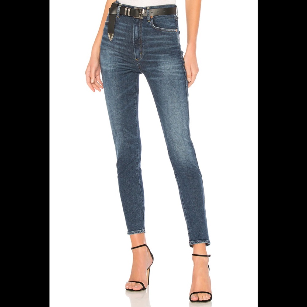 AGOLDE Roxanne Super High Rise Skinny in Freeway